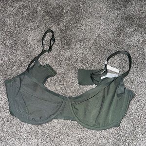 Olive green mesh bra 34DD